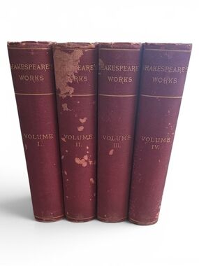Shakespeare's Works (Complete 4 Volumes) - Antique 1885